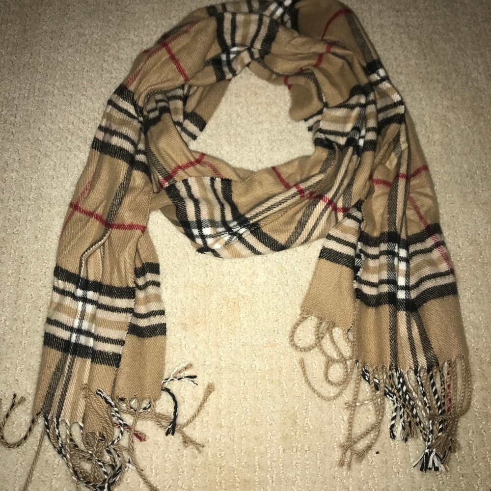 Cashmere Tartan Plaid Pattern Scarf - Picture 2 of 3